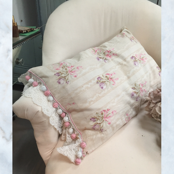 French floral cushion