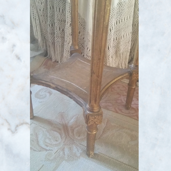 French louis XVI marble top console table