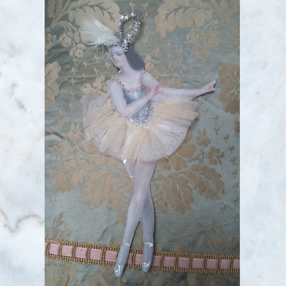 Vintage French ballerina decoration