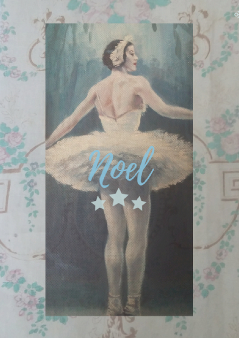 Christmas swan lake ballerina card