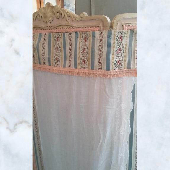 French cornelli & brocade curtain panel