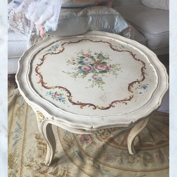 French louis floral table