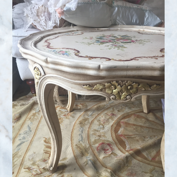 French floral louis table