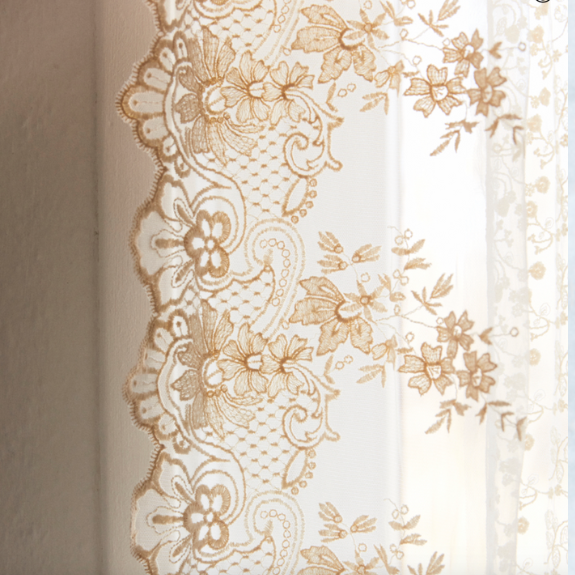 Femme facon tulle embroidered curtain