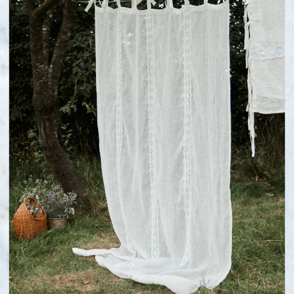 Femme Facon daisy embroidered curtain panel