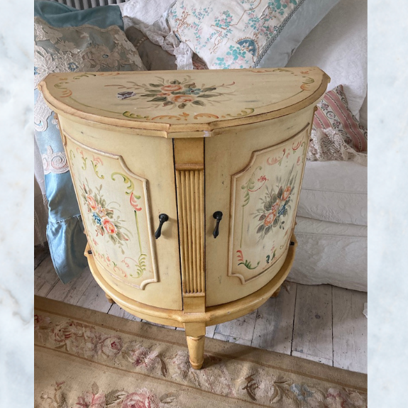 Vintage French floral cupboard