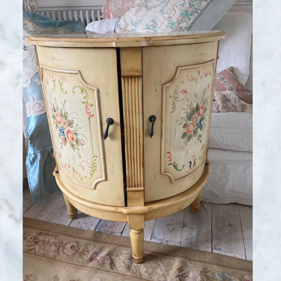 Vintage French floral cupboard